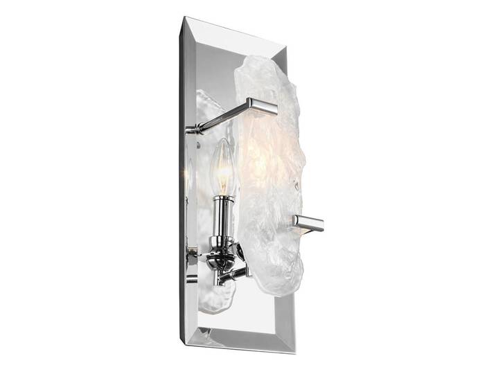 Elstead Lighting Wandleuchte Katerina, Chromfarben, Metall, Glas, 15.2x38.1x11.7 cm, RoHS, Lampen & Leuchten, Innenbeleuchtung, Spots & Strahler, Wandstrahler