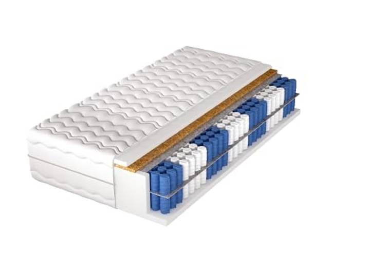 Verona Idee JAUNDE Doppelseitige Matratze / H3 Mittelhart / H5 Hart / 2X Federpocket / 80x200cm / 30cm Hoch / 7-Zone/Kokosplatte 1cm
