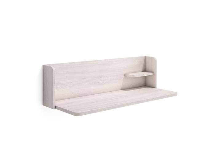Bureau mural en placard blanc 25x90x35 cm