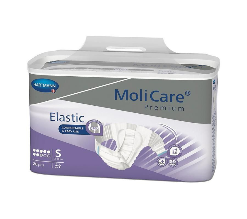 Hartmann Molicare Premium Slip Elastic 8 gouttes Small - 6 paquets de 26 protections