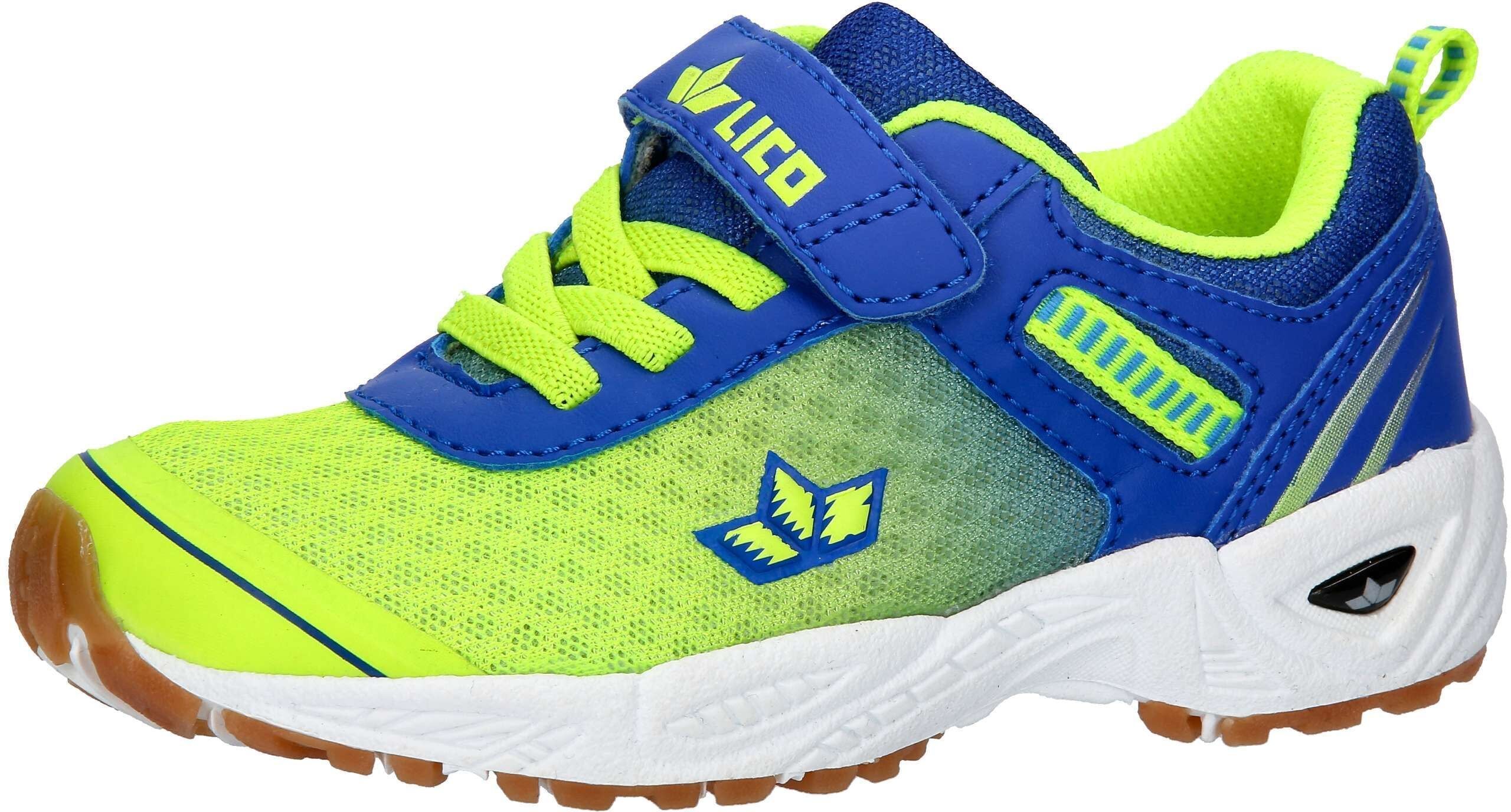 Hallenschuh LICO "Sportschuh Barney VS", Mädchen, Gr. 27, gelb, Synthetik, Schuhe Hallenschuh gelb 27