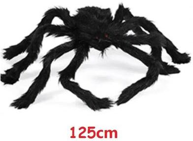 Uplift Treasures Giant Plush Spider Halloween Decoration 125cm Black