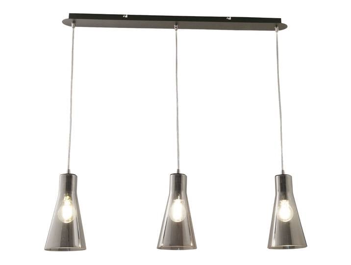 Pendellampe Abi grau Metall/Glas B 83 cm - Pendellampe