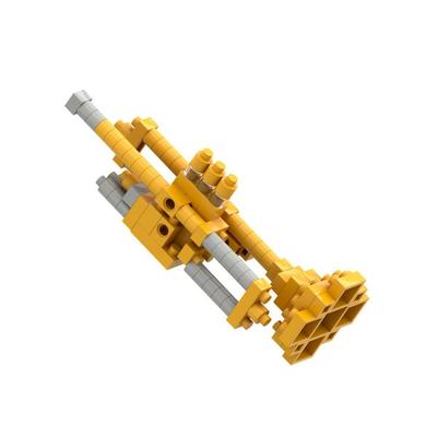 BRIXIES 200123 - Trompete, 3D Konstruktionsbausatz aus Ministeinen, 89 Teile