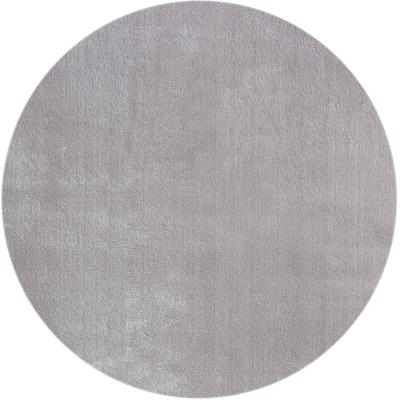 Teppich MERINOS "Loft 37", grau, H:16mm Ø:120cm, Polyester, Teppiche, Teppich, Kunstfellteppich besonders weich und kuschelig, Fell Haptik