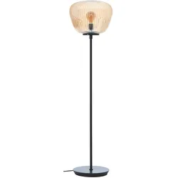 Brilliant, Stehlampe, Kaizen Stehleuchte 140cm amber-bernstein/schwarz matt (E27)
