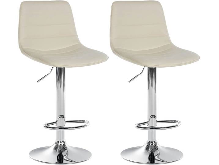 CLP Barhocker Lex Kunstleder (Set, 2er), Metallgestell, Höhenverstellbar, drehbar