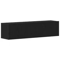 Helloshop26 - Praktisches wandmontiertes TV-Möbel 120 x 30 x 30 cm platzsparend modernes Design aus schwarzem Holzwerkstoff