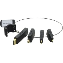 Kramer AD-RING-2 Video-/Audio-Adapter-Kit (DisplayPort, Mini DP, Mini HDMI, HDMI), Video Adapter, Schwarz