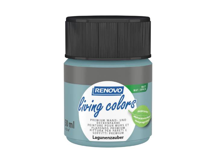Renovo living Colors Wand- und Deckenfarbe lagunenzauber 50 ml