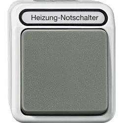 Merten MEG3448-8029 Heizungs-Notschalter Aus/Wechsel,1-polig mit Kontroll-Langfeldleuchte, lichtgrau, AQUASTAR MEG34488029