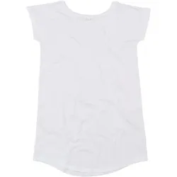 Mantis Damen T-Shirt Kleid Long Tee M99 white S