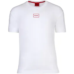 HUGO Herren T-Shirt - Laze, Rundhals, Kurzarm, Logo, Baumwollmischung Weiß / XL