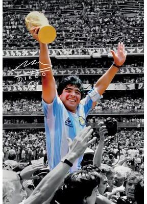 Inspired Finds Famous Soccer Player Canvas Poster Wall Art For Modern Sports Room Decor 11.81x16.54in Unframed maradona Glory