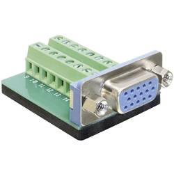 Delock 65170 VGA-Steckverbinder Buchse, Einbau vertikal Polzahl: 16 Silber 1 St. Piece