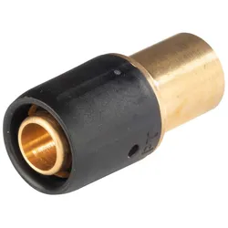 Selfio-Steck Aluverbund Steckfitting Übergang auf Kupferrohr Pressanschluss 20 x 2 - 15 mm DVGW