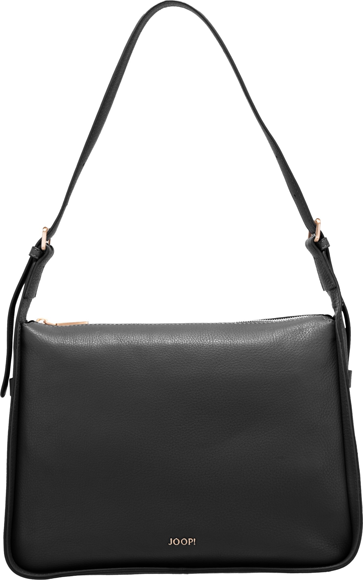 Joop! Schultertasche JOOP "lipari liah shoulderbag lhz", Damen, Gr. B/H/T: 31cm x 23cm x 10cm, schwarz, Rindsleder, Taschen Schultertasche, Damen Schultertasche mit praktischem Reissverschluss schwarz B/H/T: 31cm x 23cm x 10cm