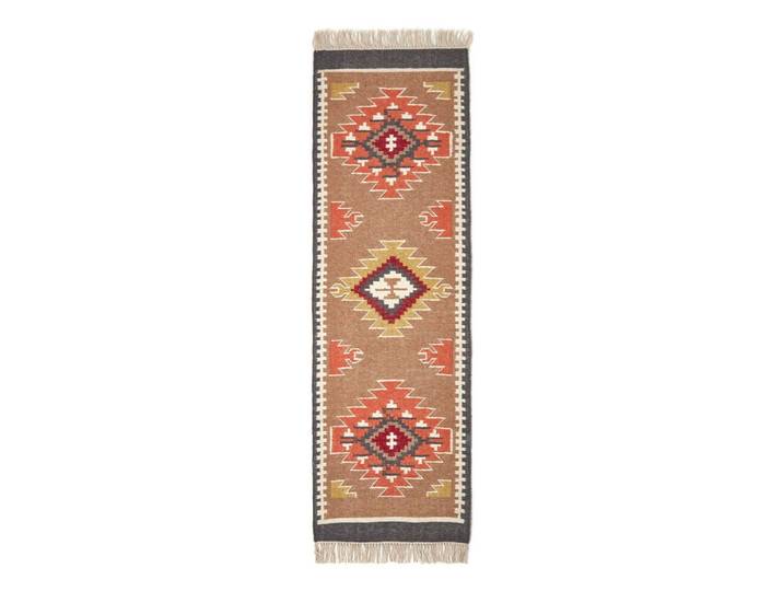 KELIM-TEPPICHLÄUFER Jaipur handgewebt 66/200 cm