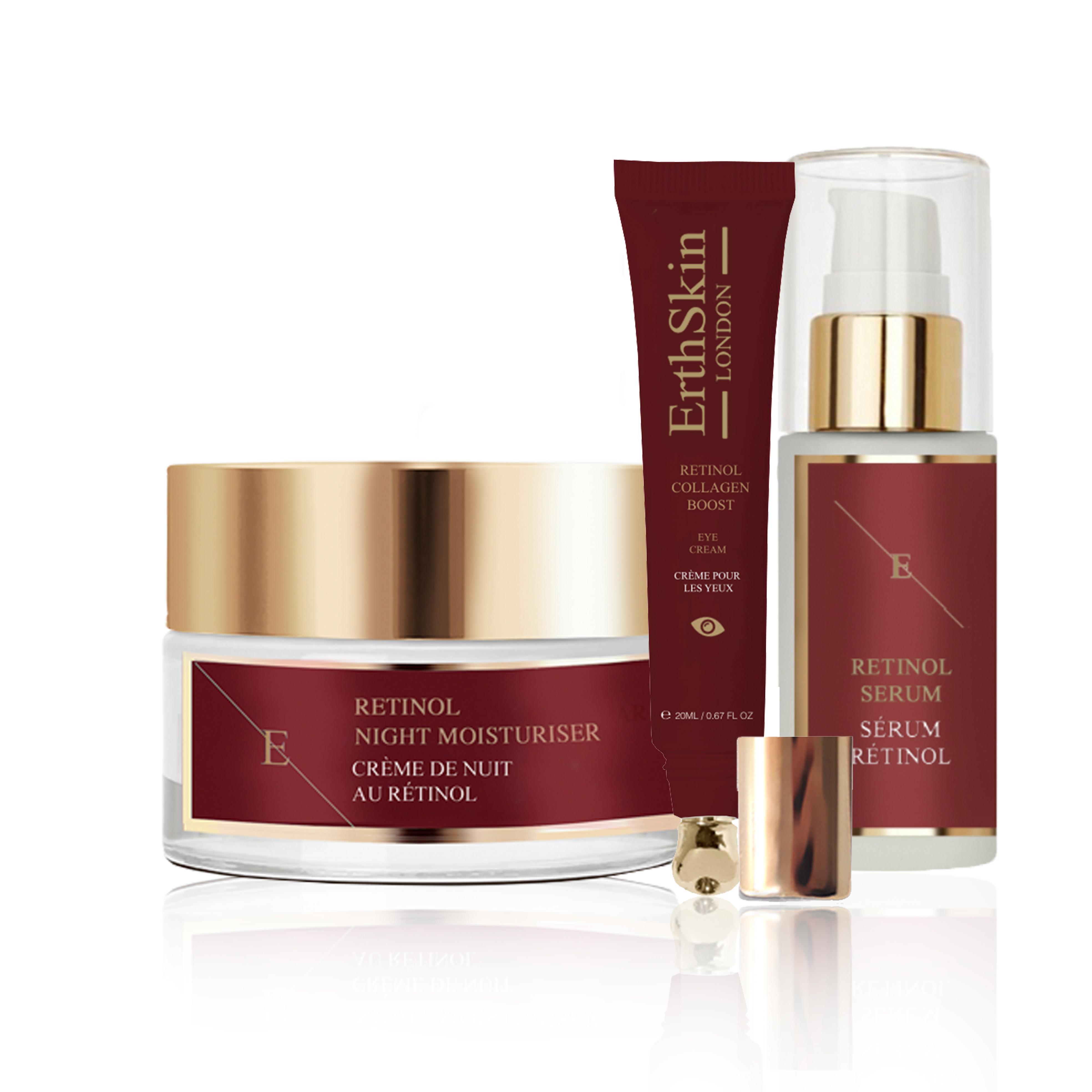 RETINOL KOLLAGEN BOOST AUGENCREME 20ML + RETINOL FEUCHTIGKEITSCREME 50ML + PRO RETINOL SERUM 30ML