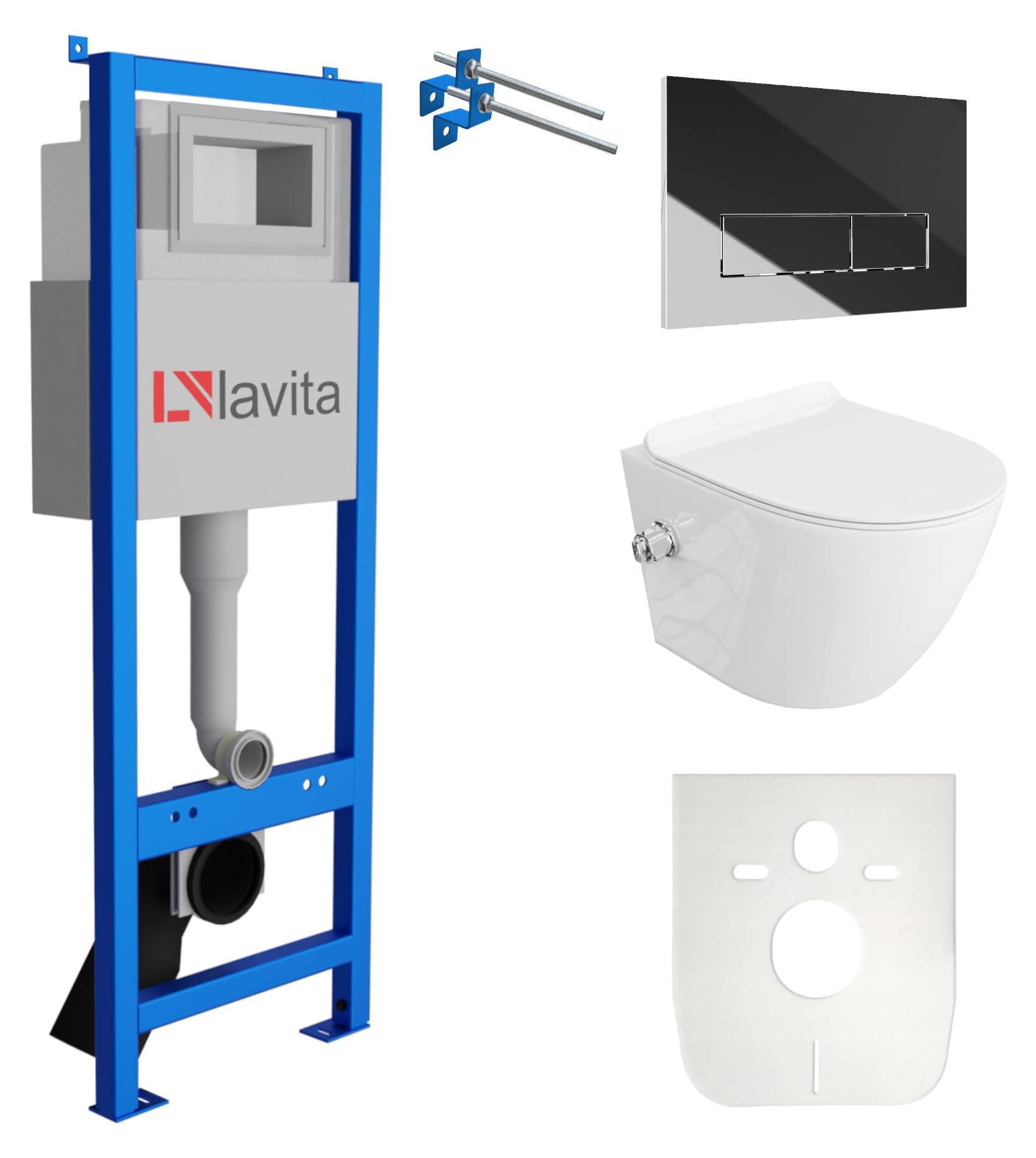 LAVITA WC-Set SALTO LAV 101 LAV 200.3.2 spülrandlos Chrom