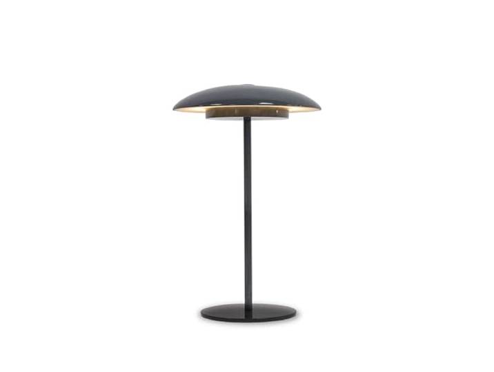 newgarden - SARDINIA Tragbare Tischleuchte. Warmes LED-Licht. Mit wiederaufladbarem Akku bis zu 20 Stunden Betrieb (Anthrazit, 30 cm)