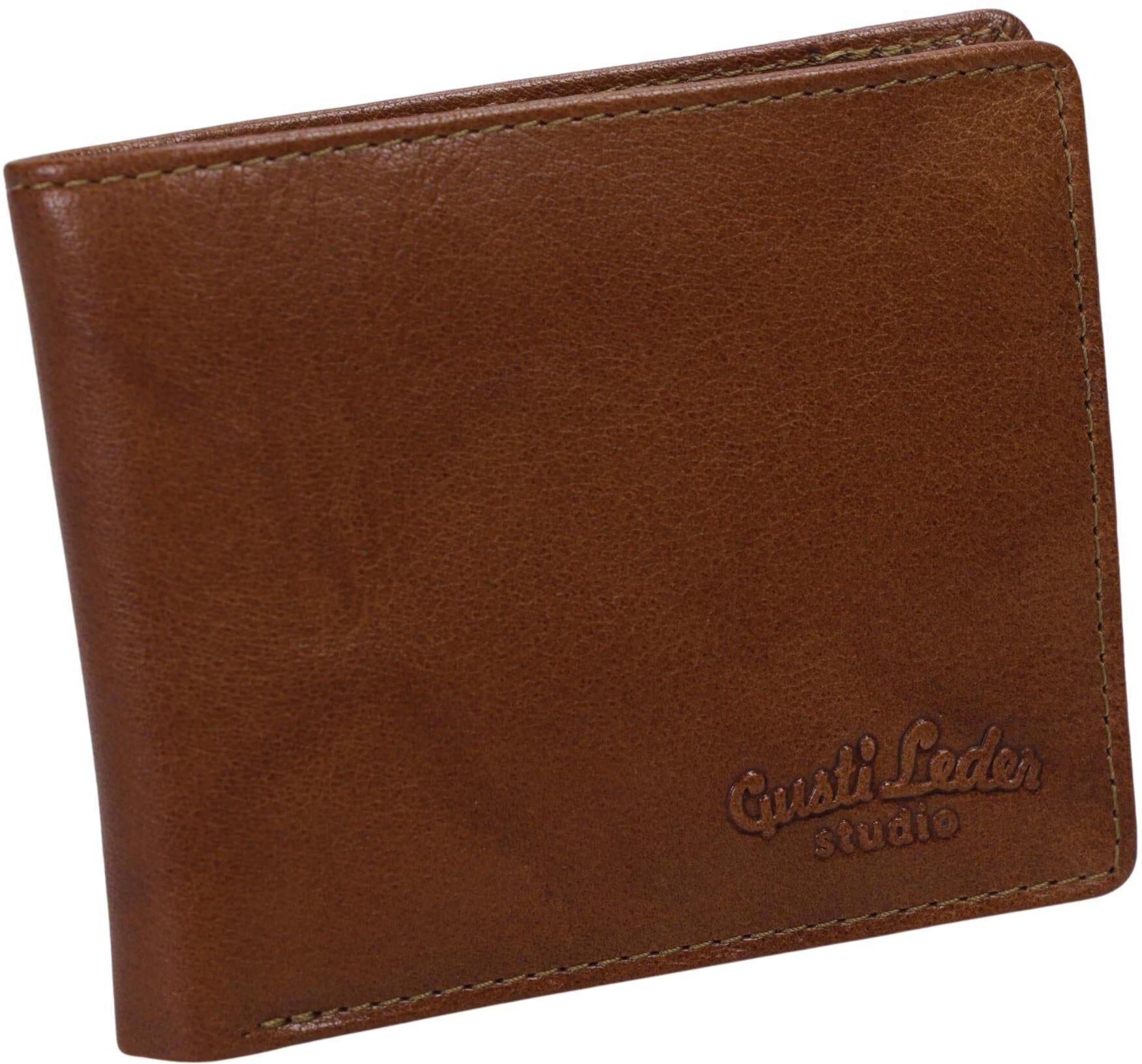 Gusti Leder Herren Portemonnaie, Braun, Leder - Second Hand