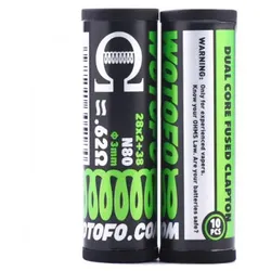 Wotofo Dual Core Fused Clapton Prebuilt Wire 0,62 Ohm 10er Pack Fertigwickelung