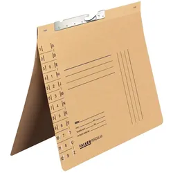 Falken 15033674 Pendelhefter, für DIN A4, 320g/m2 Manila-RC-Krt., Behördenheftung, mit Schlitzstanzung - Chamois