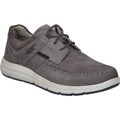 Schnürschuh JOSEF SEIBEL "Giuseppe 04, asphalt", Herren, Gr. 43, grau (asphalt), Obermaterial: 100% Rindsleder Leather cow., Schuhe Schnürschuh