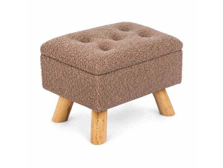 Relaxdays Tabouret en tissu Teddy