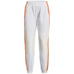 UNDER ARMOUR Rush Woven Hose Damen 100 - white/mellow orange M