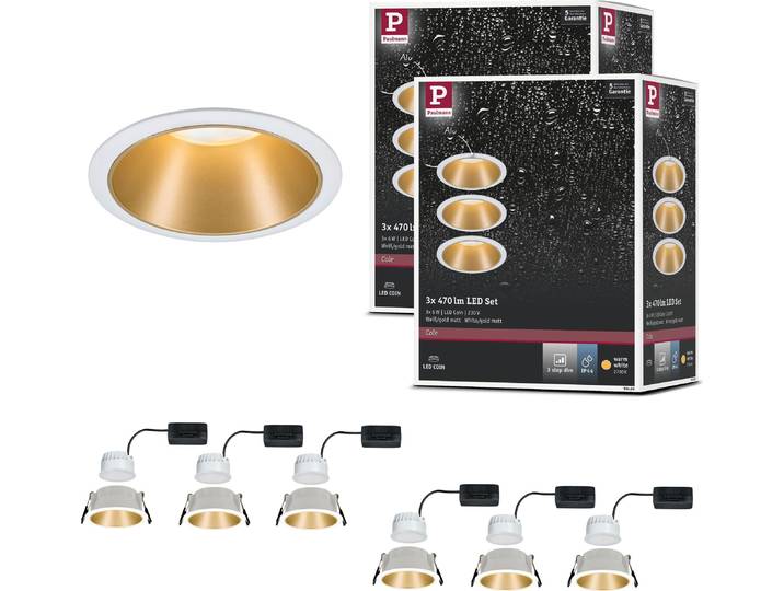 Paulmann Bundle LED encastré Cole 3-Step-Dim