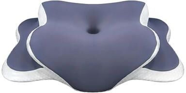 Uplift Essentials Memory Foam Cervical Pillow For Neck Pain Relief Orthopedic Contour Pillow For Side, Back, And Stomach Sleepers purple