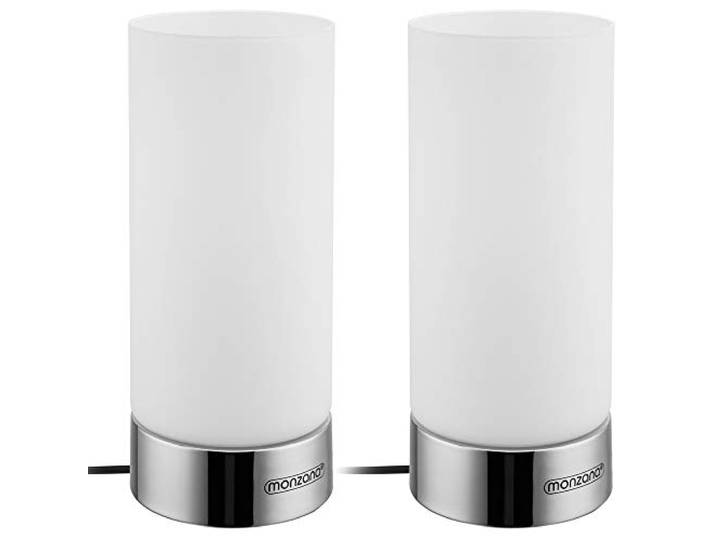 MONZANA Tafellamp 2 Stuks Touch Dimbaar Nachtlampje Slaapkamer Chroom