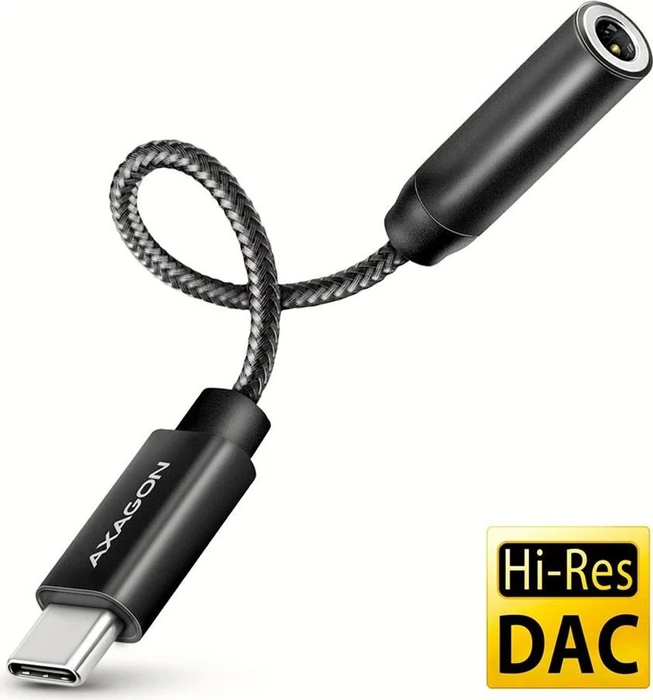 AXAGON ADA-HC, Hi-Res DAC Audio Adapter, 384kHz/32bit Stereo, USB-C auf 3,5mm Klinke