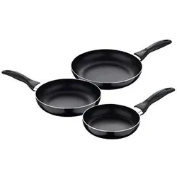 San Ignacio Set 3Pc Pfannen (16,20,24 cm) aus gepresstem Aluminium, Induktion geeignet, Navy Black