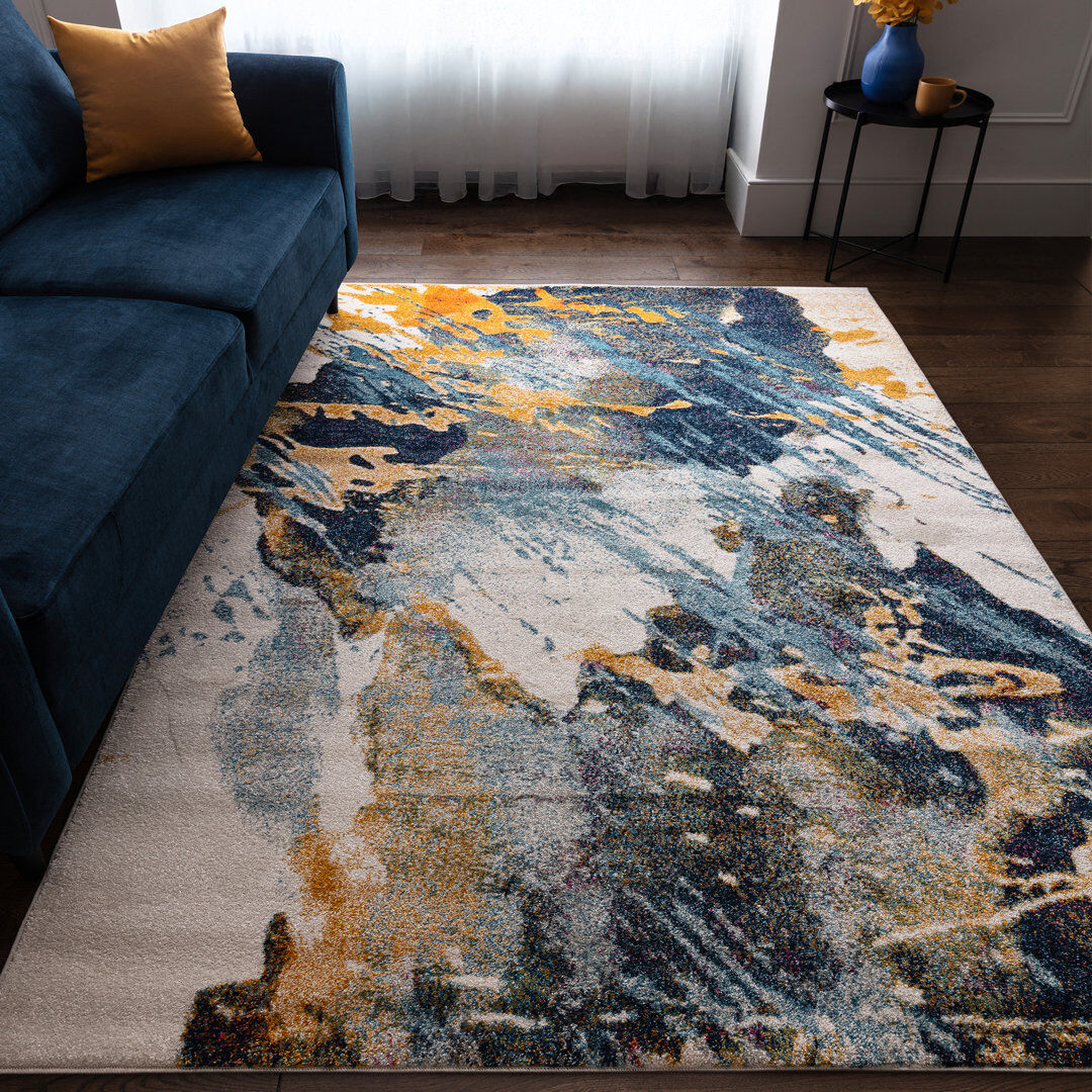 Metro Debrisha Abstract Area Rug Abstract 1 Rectangle 80 x 150 cm