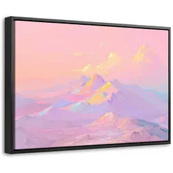 LEINWAND Bilder mit Rahmen - Berggipfel - Wolken - Verträumt - 30x20