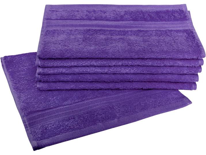 Gaestehandtuecher DYCKHOFF Siena , lila (ultraviolett), B:30cm L:50cm, Frottier, Obermaterial: 100% Baumwolle, Handtücher, Gaestehandtuecher, mit Bordüre