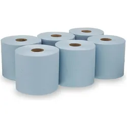 Wypall Wischtücher L20 2-lagig 6 Rollen à 336 Blatt, Haushaltspapier, Blau