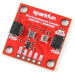 SparkFun ENS160/BME280 Umwelt-Kombisensor, Luftqualität, Druck, Feuchtigkeit, Temperatur, I2C, Qwiic, Entwicklungsboard + Kit
