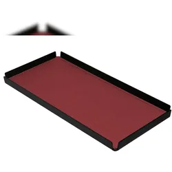 Stil Casa Stil Haus, set 6 Tabletts für Hotel-Zimmer, Innenraum aus Polyurethan gepaart, 35x17 cm, saffiano rote Farbe.