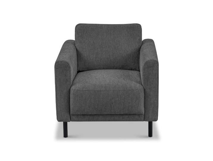 Sessel OTTO HOME Sveeva, Breite 78 cm, schwarze Metallfüße , grau (anthrazit), B:78cm H:78cm T:85cm, 100% PES, Sessel, Sessel, langlebiger Webstoff, viele Farben zur Auswahl