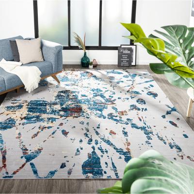 KALATY Reserve Blue Modern Abstract Area Rug