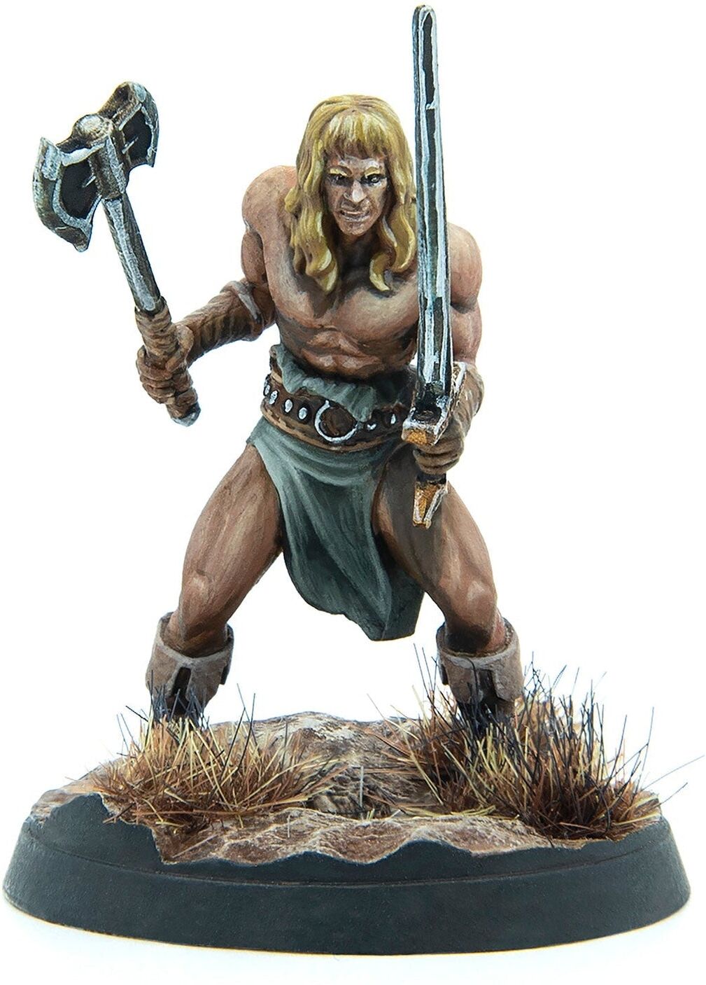Fallout: Wasteland Warfare – Unaligned: Grognak Miniature for Ages 14+, 32mm-Scale Resin Model, Modiphius Entertainment