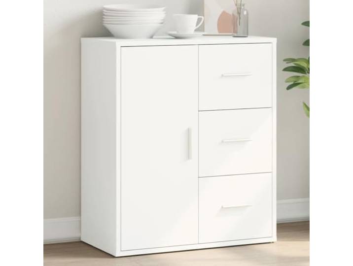 HEFZGDB Weißes Sideboard aus Holzwerkstoff für Wohnzimmer mit feuchtigkeitsbeständiger Oberfläche, Robustes Design und praktischem Stauraum für Ordnung im Wohnzimmer