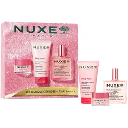 NUXE Bestseller Florale Geschenkset (Öl 50ml + Handcreme 50ml + Lippenbalsam 15g)