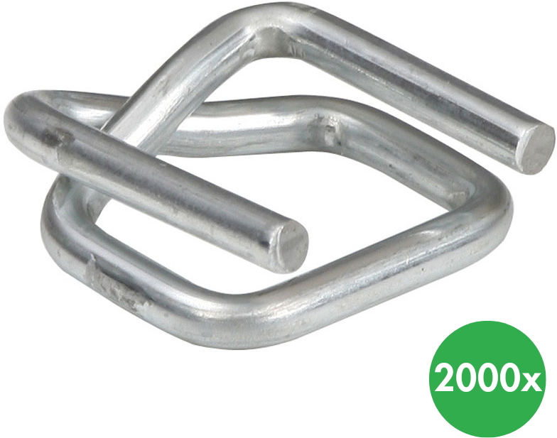 B2B Partner Drahtstahlklemme metallbeschichtet, 9 mm, 2000 Stk.