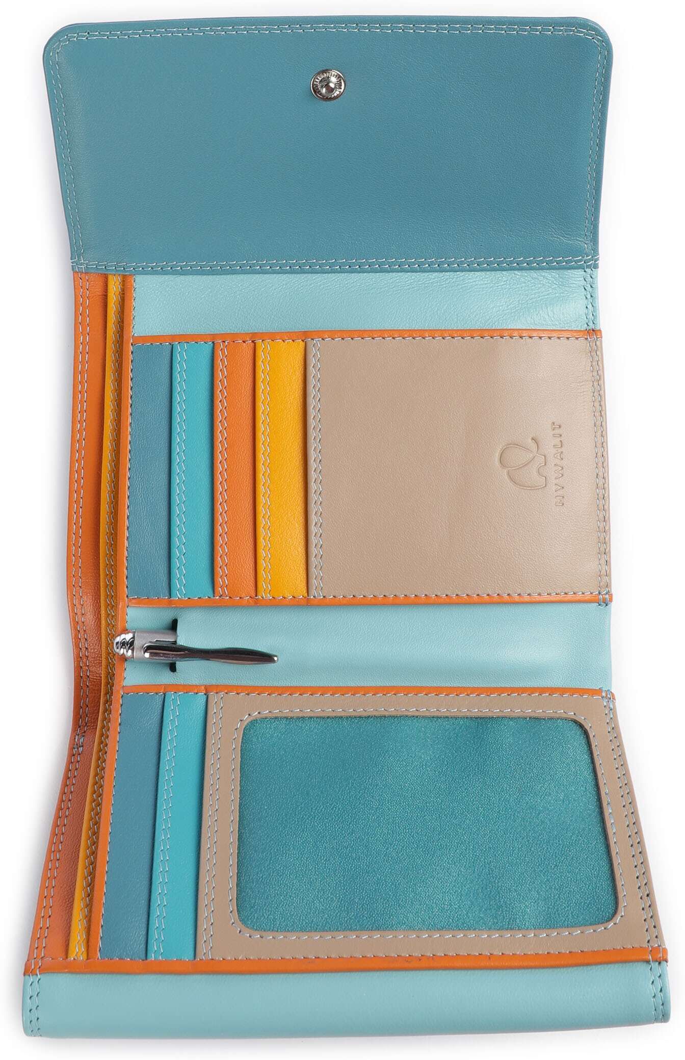 Mywalit Geldbörse, blau,braun