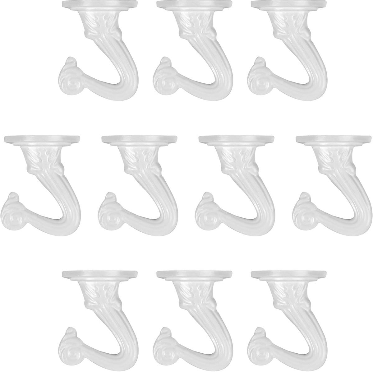 10x Zware Plafondhaken met Bevestigingsmateriaal voor Hangplanten en Kettingen - Wit
